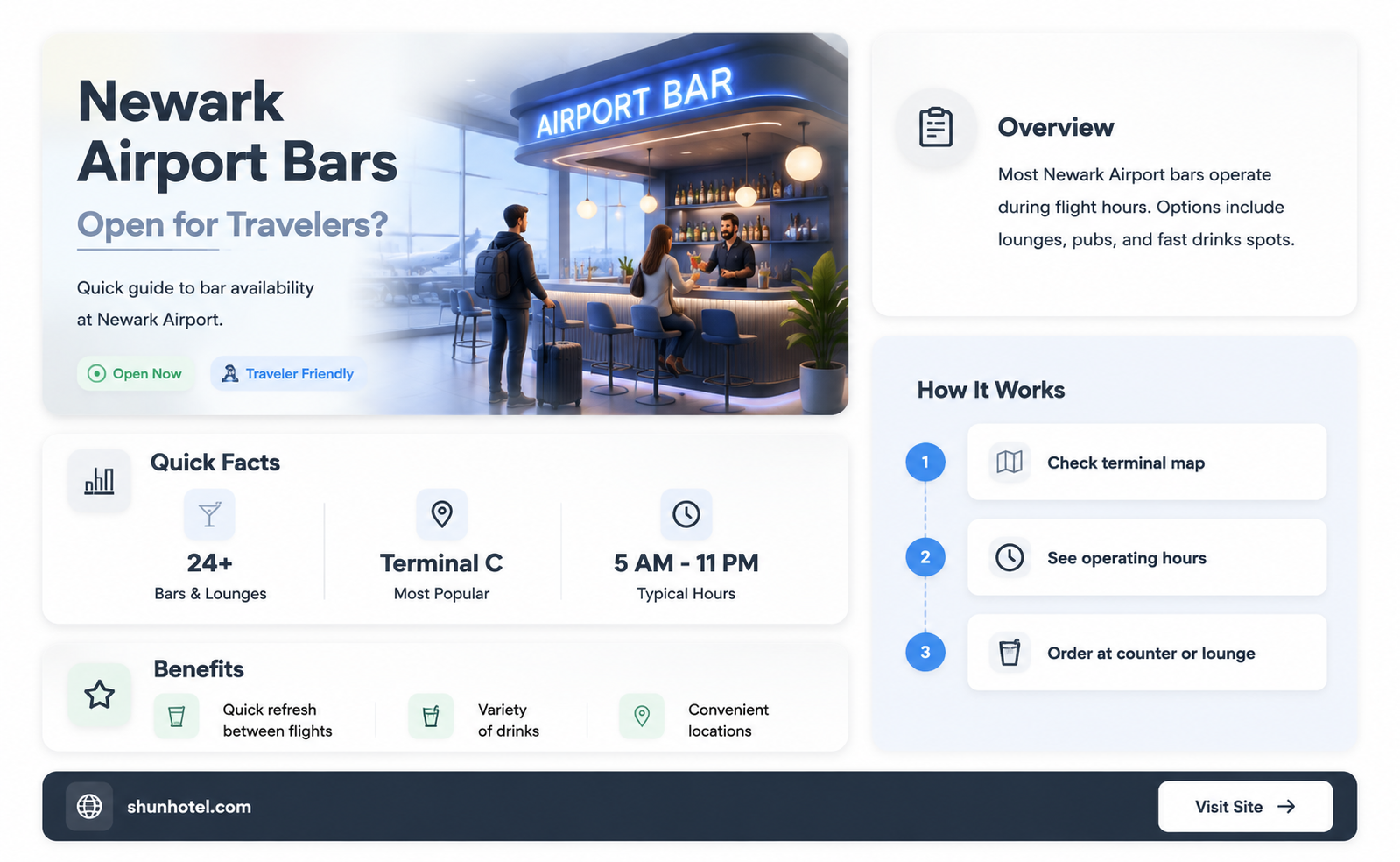 are bars open at newark airport