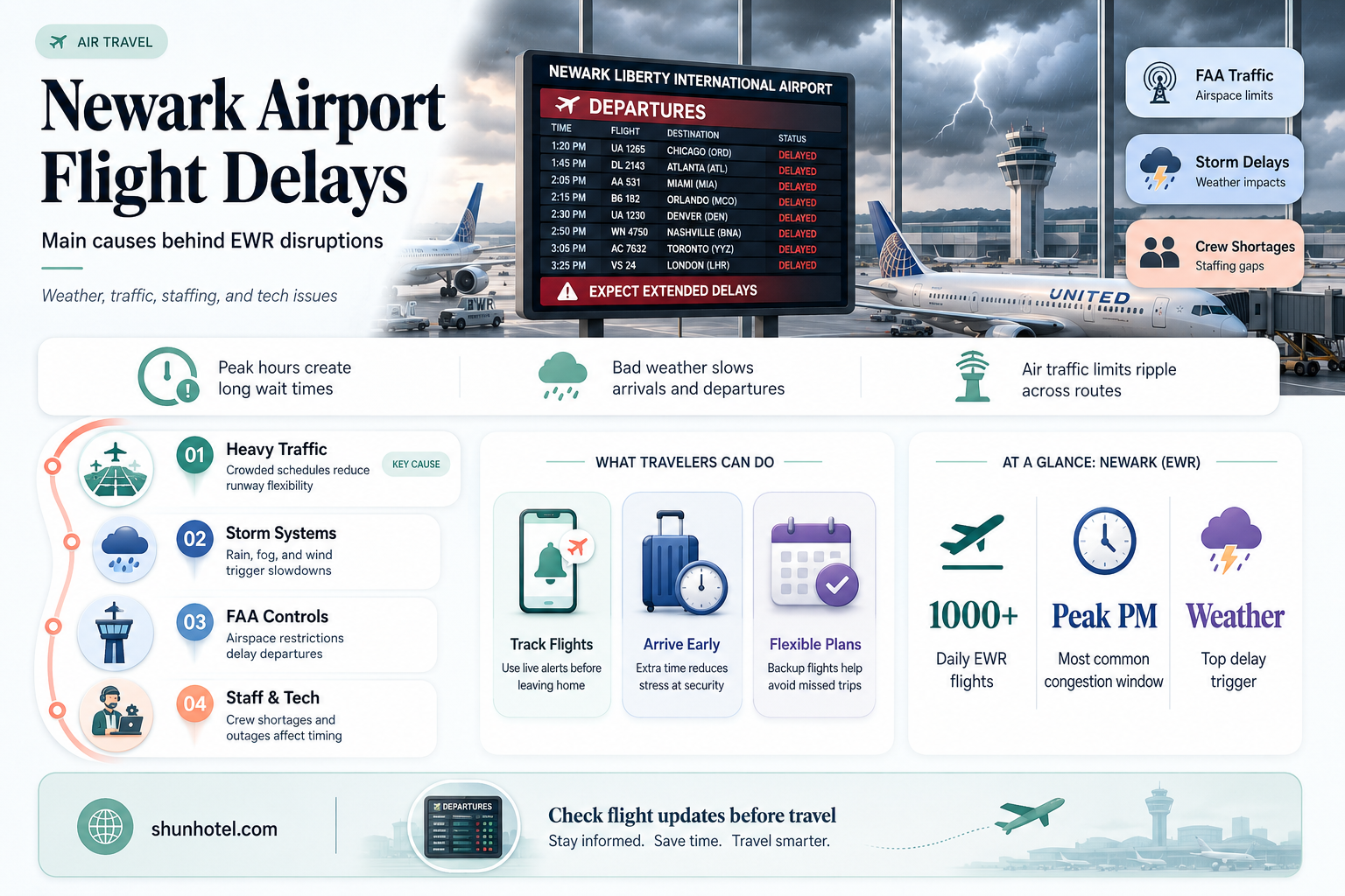 are flight delays at newark airport