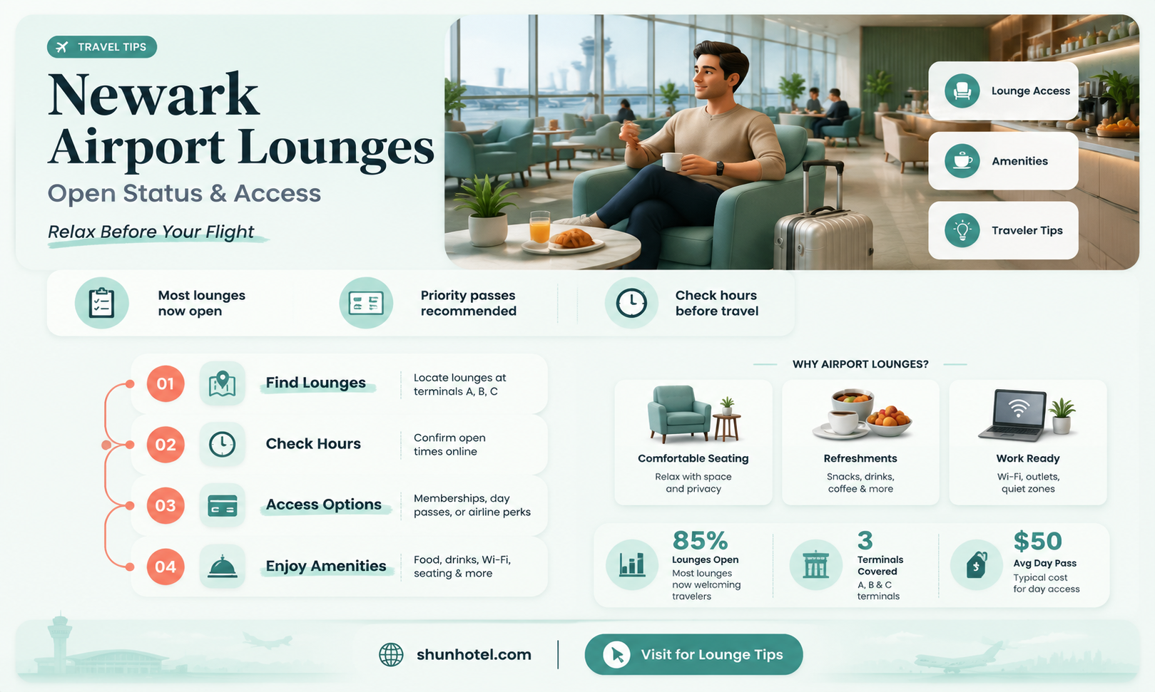 are lounges open at newark airport