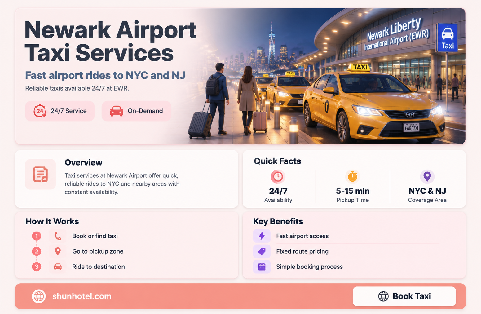 are there taxis at newark airport