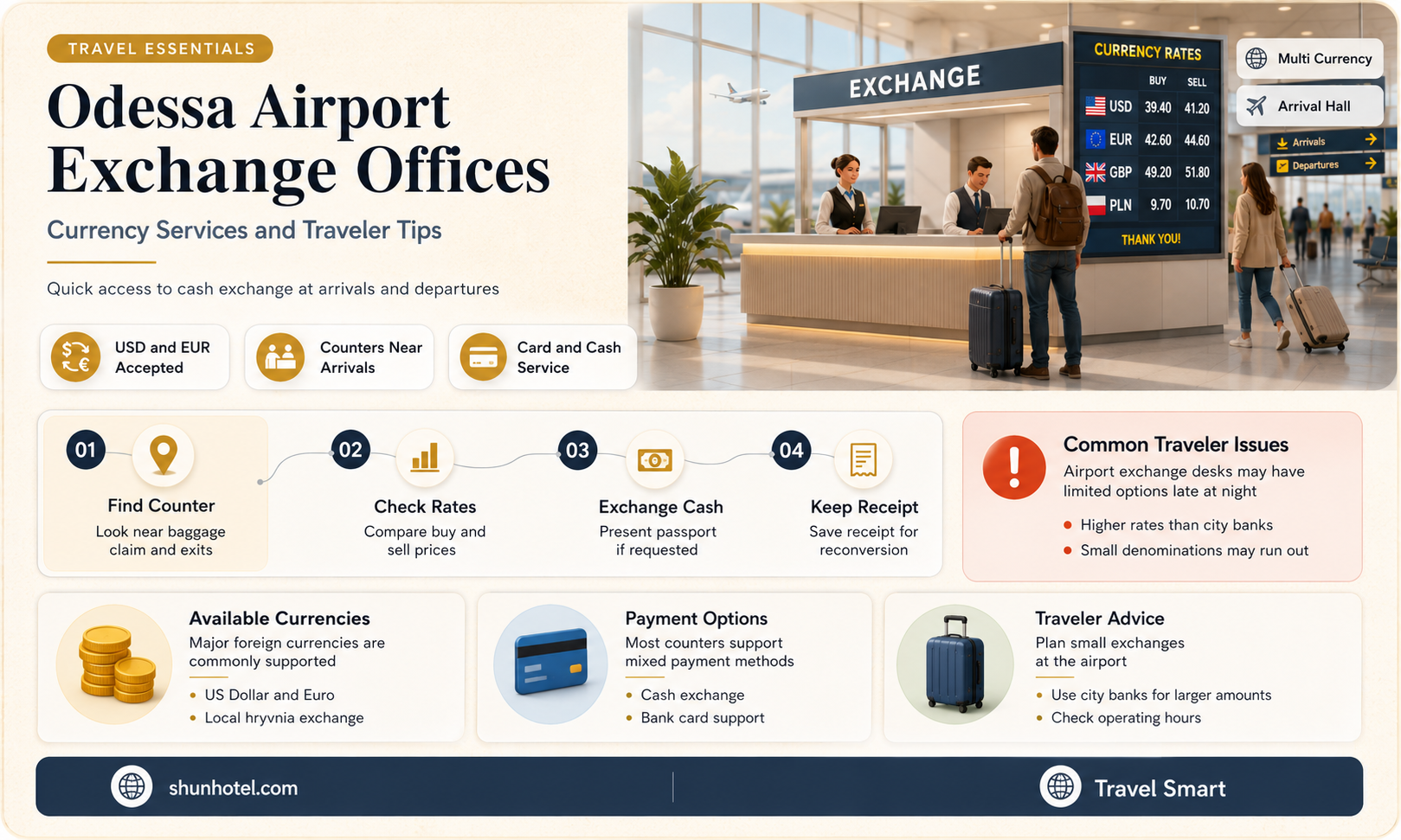 are there exchange office at the odessa international airport
