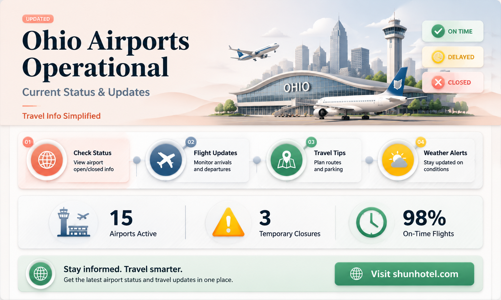 are the airports open in ohio