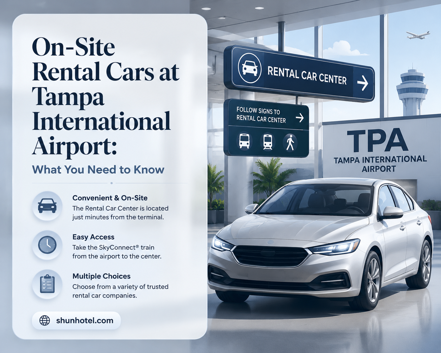 are rental car at tampa international airport on site