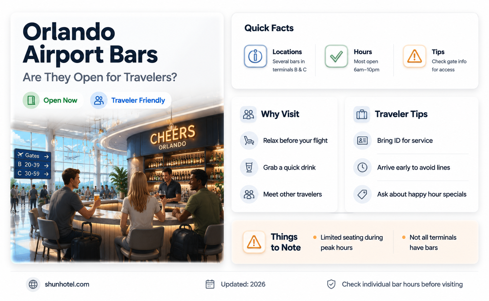 are bars open at orlando airport