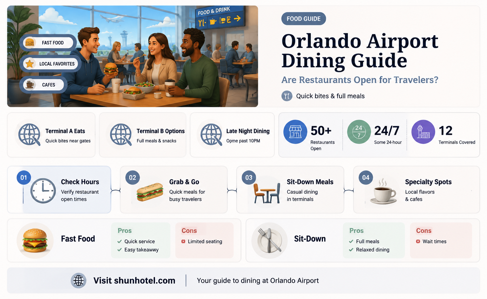 are restaurants open at orlando airport