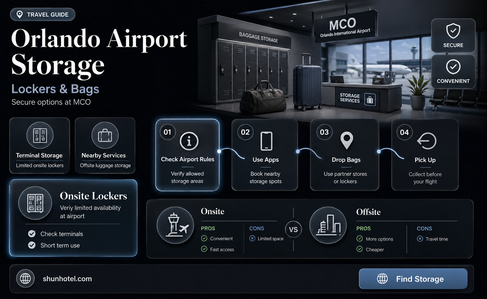 are there lockers at orlando airport