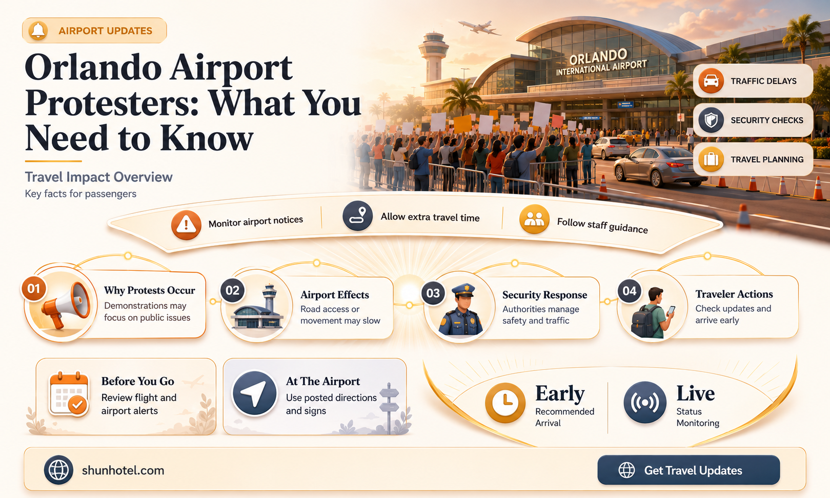 are there protesters at orlando airport