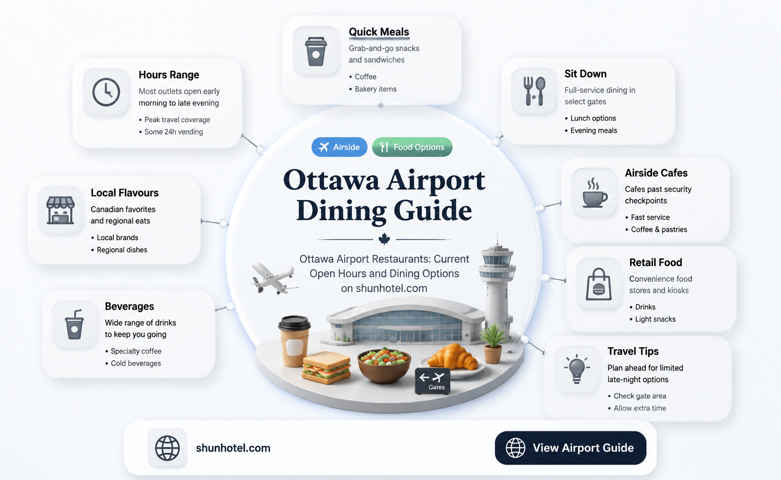 are the restaurants at the ottawa airport open