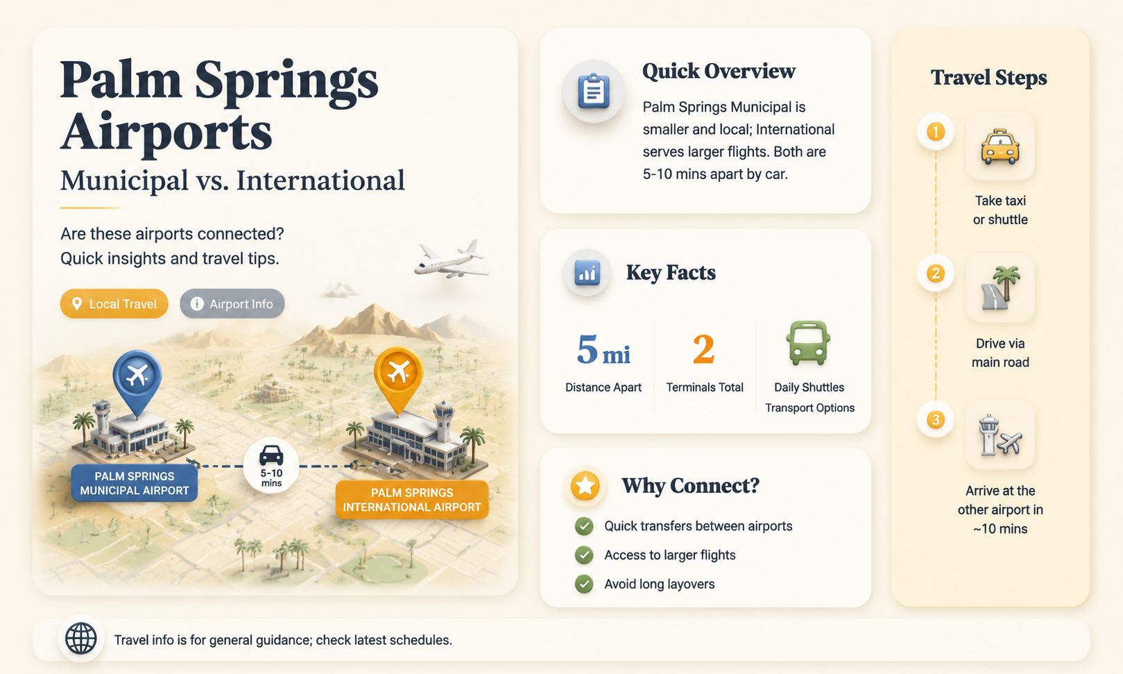 are plam springs municipal and international airports together