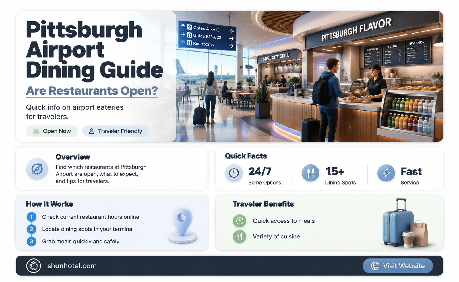 are restaurants open at pittsburgh airport