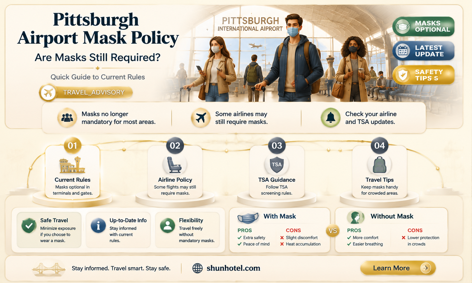 are masks required at pittsburgh international airport