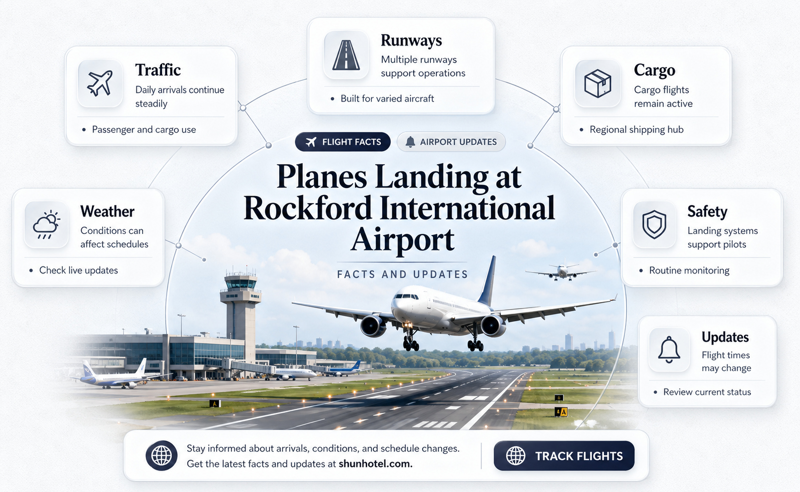 are the planes landing at rockford international airport
