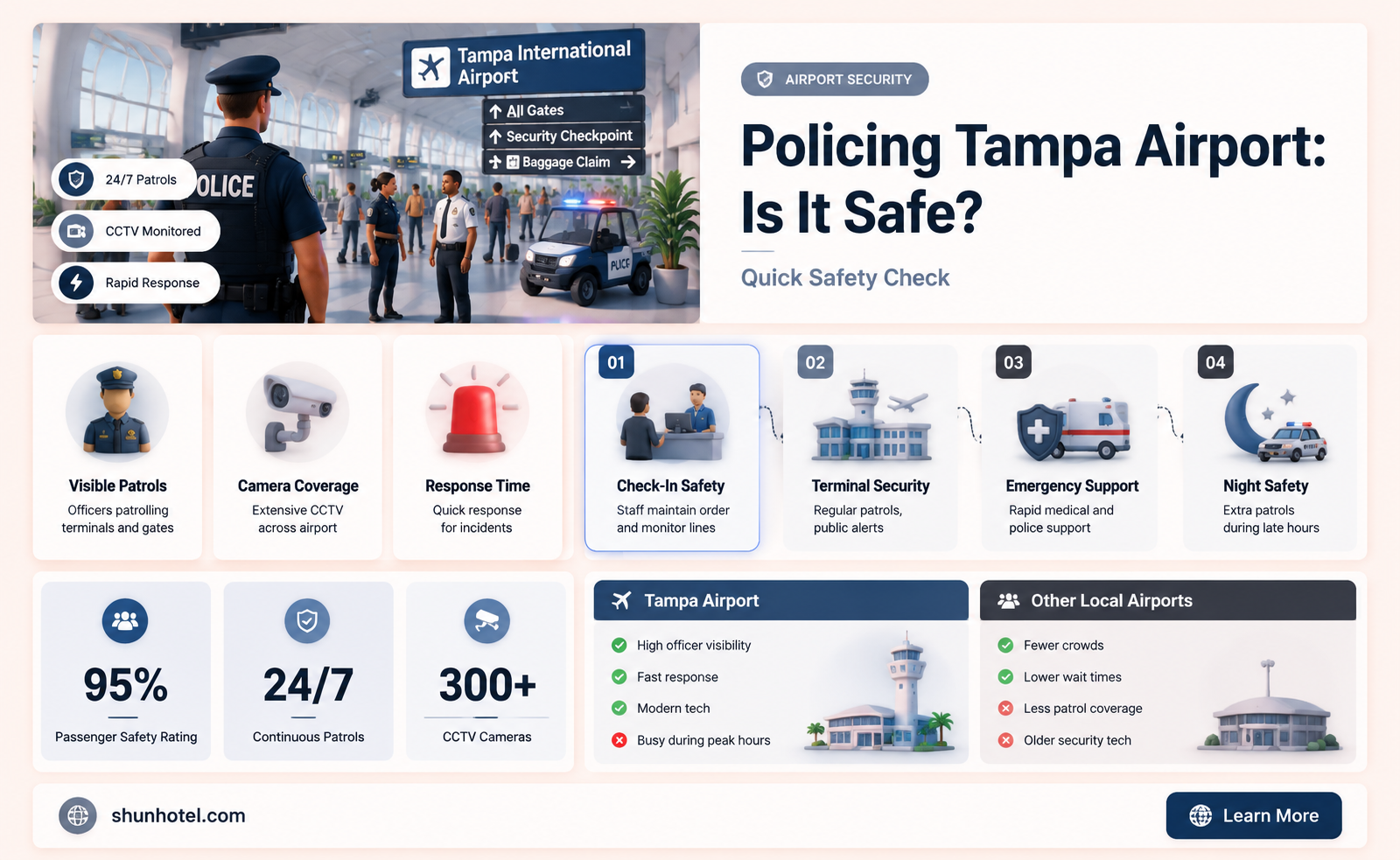are policemen there at tampa airport