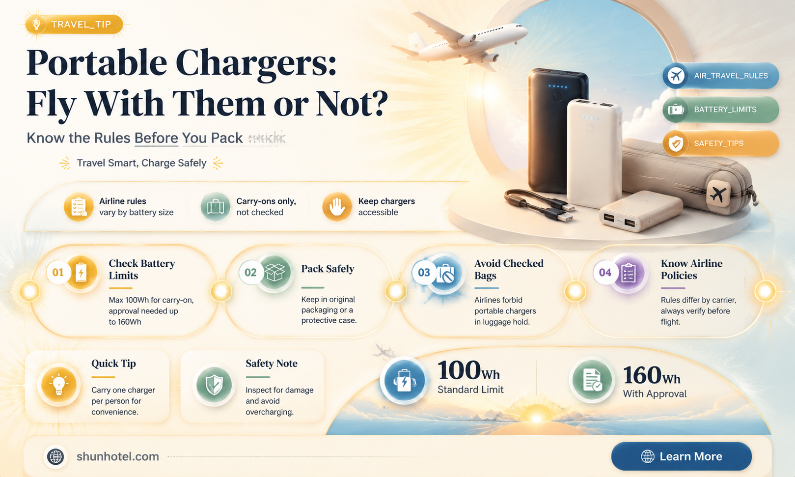 are portable chargers allowed in airports