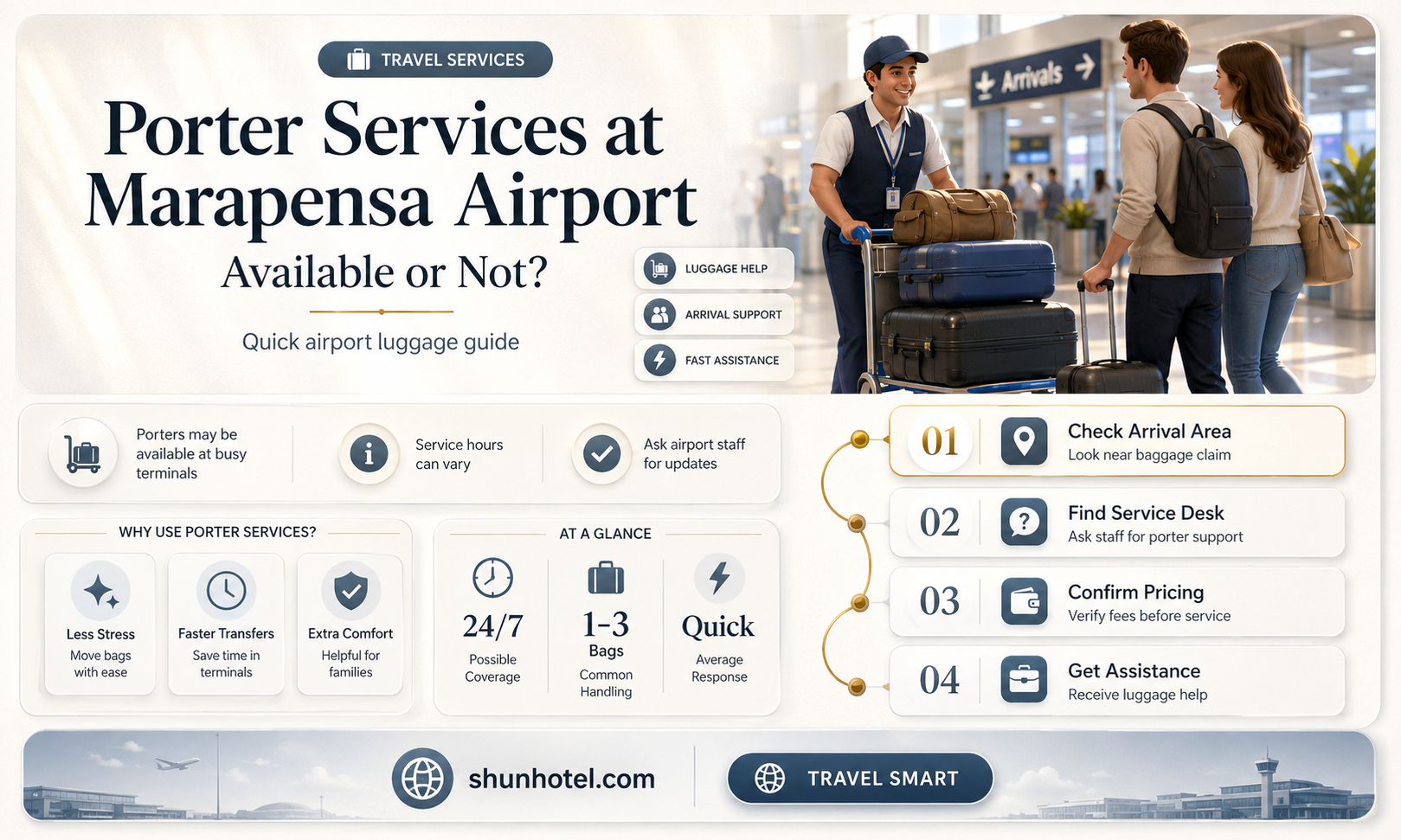 are there porters at marapensa airport