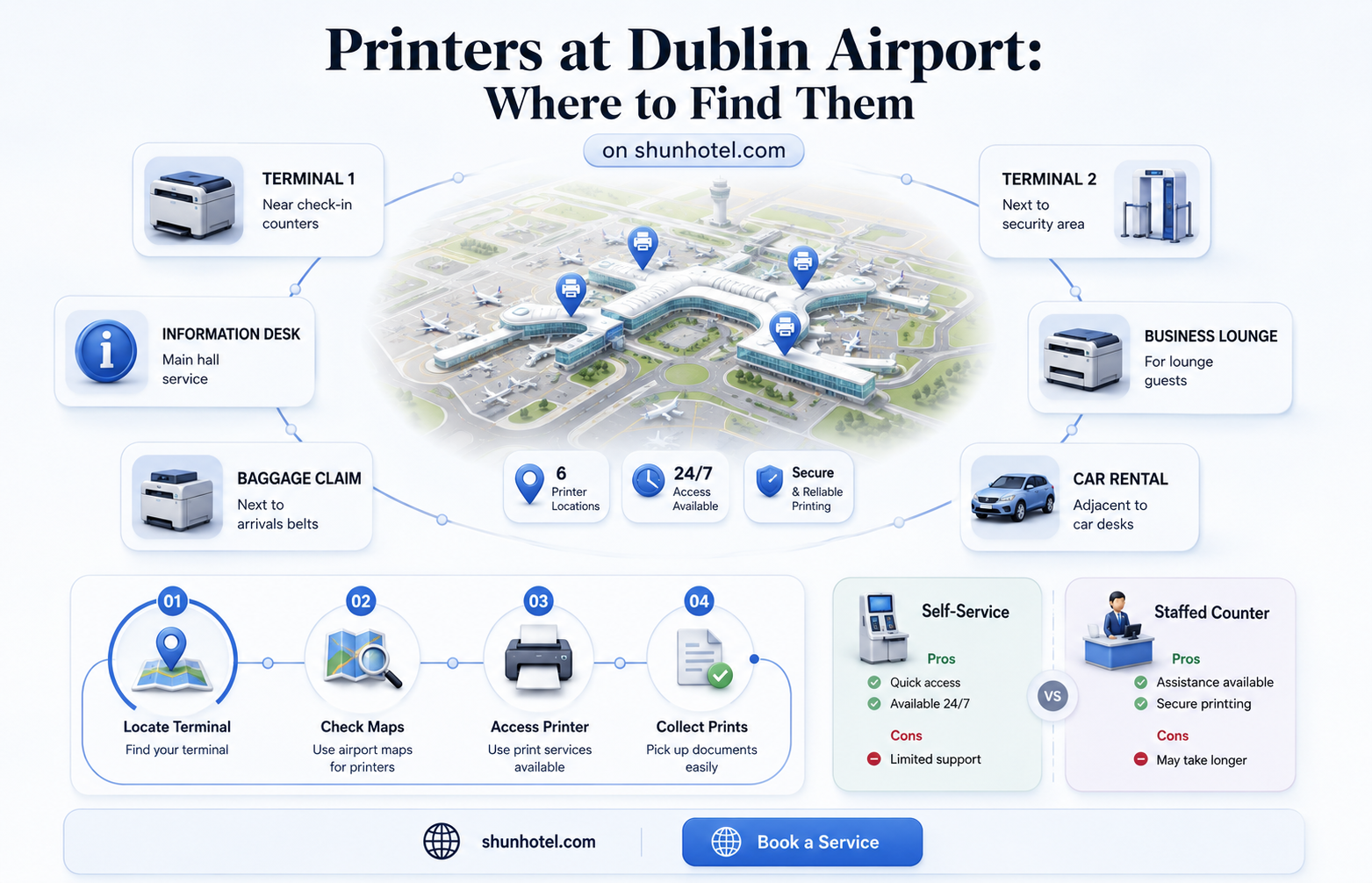 are there printers at dublin airport