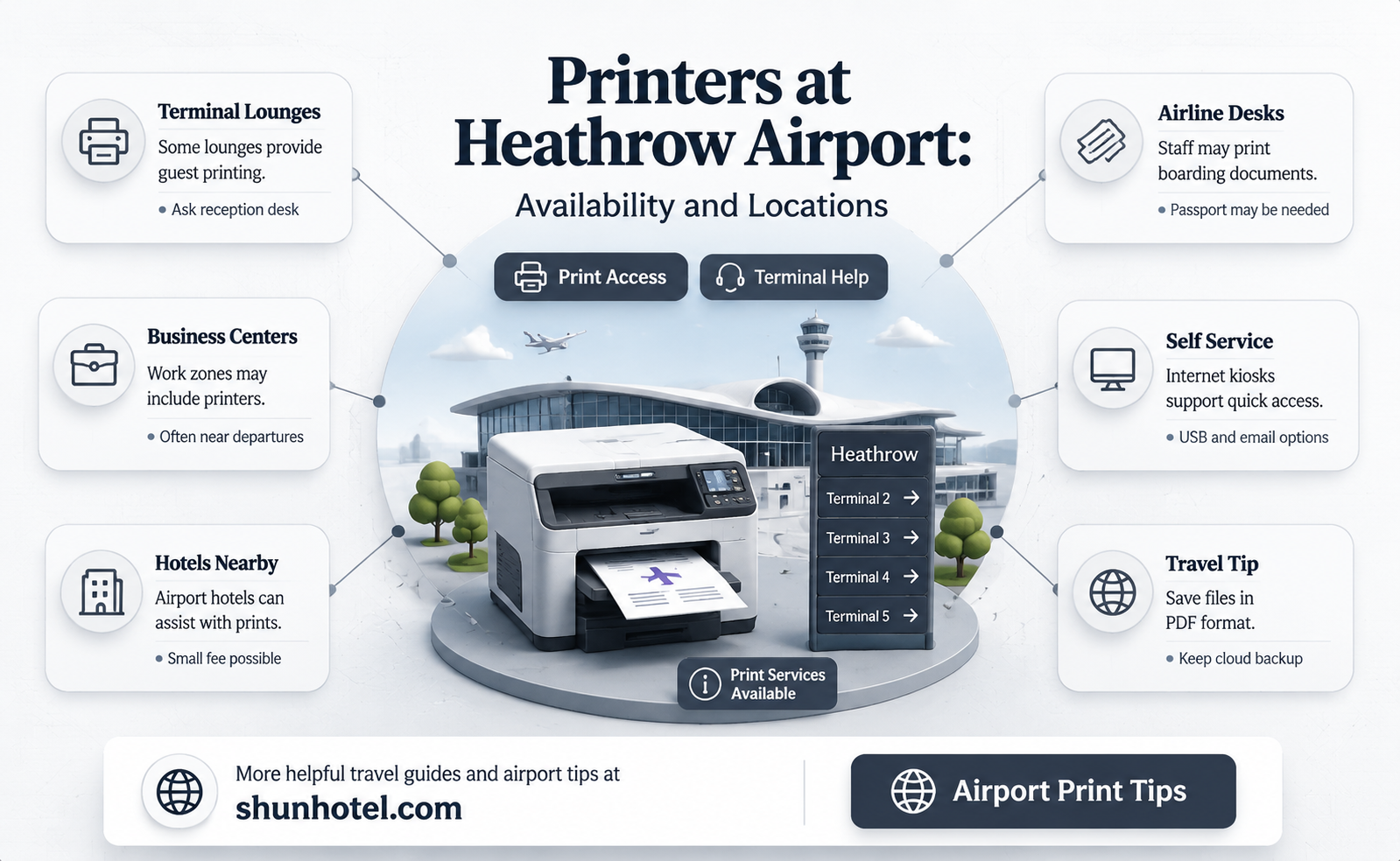 are there printers at heathrow airport