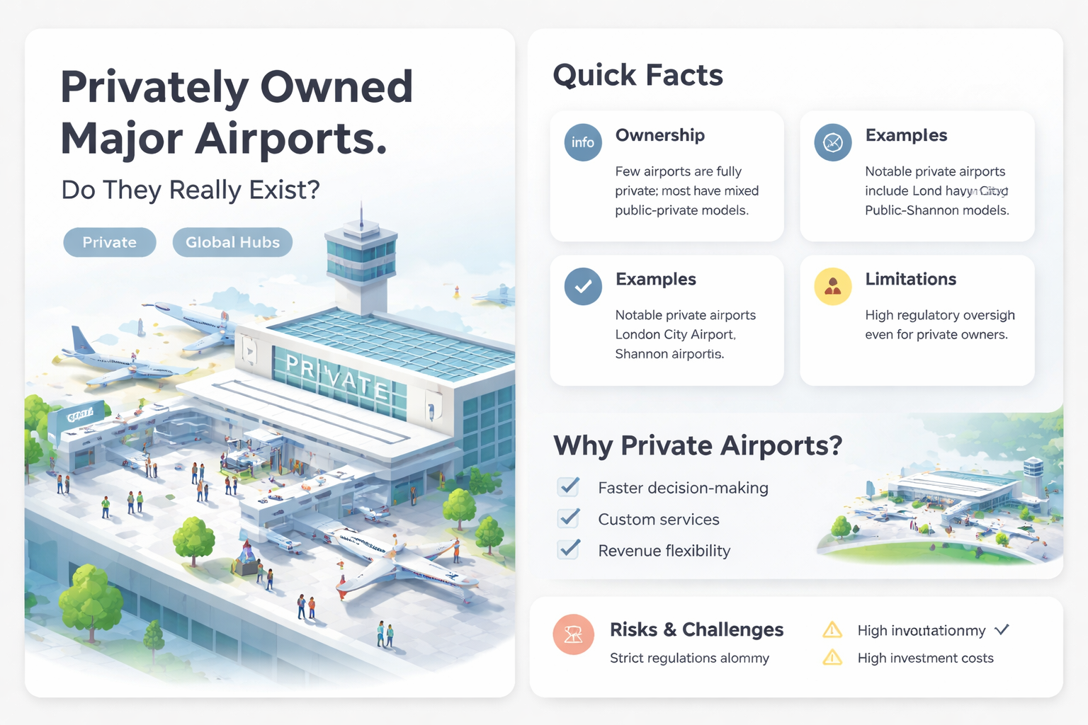 are any major airports privately owned