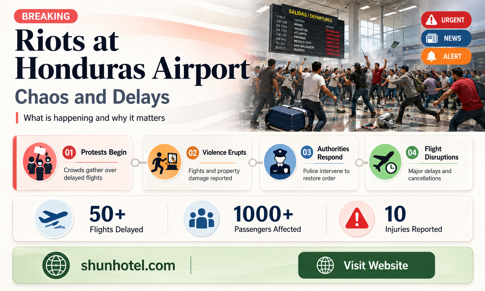 are there riots in honduras airport