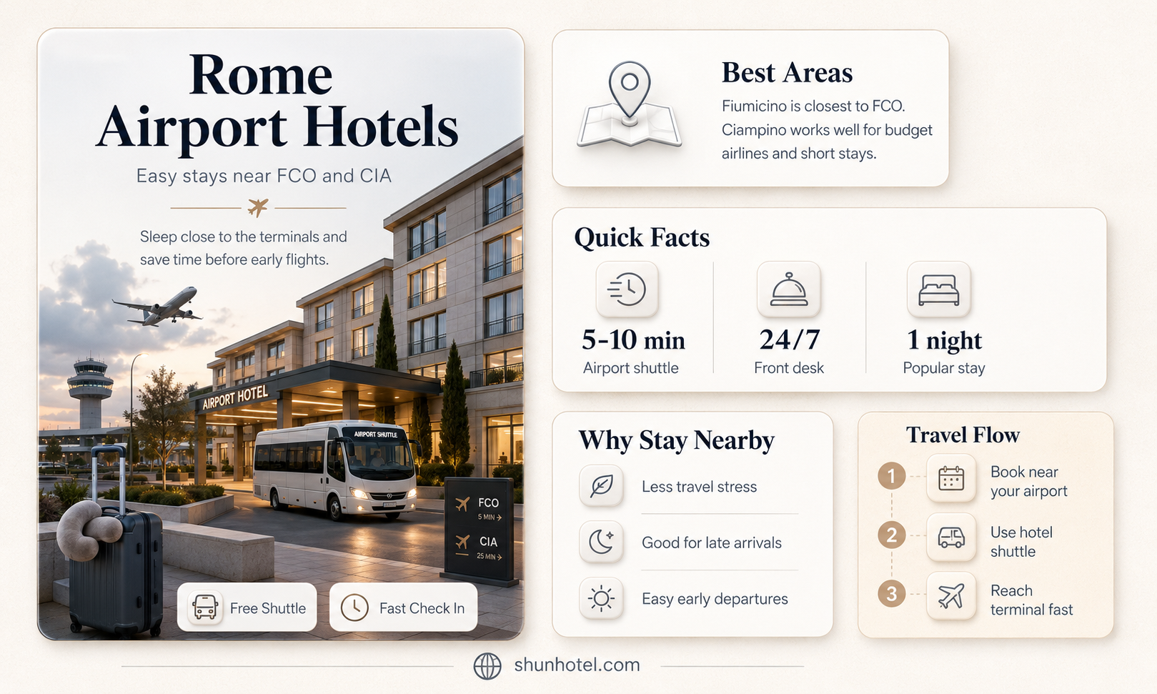 are there hotels on rome airport