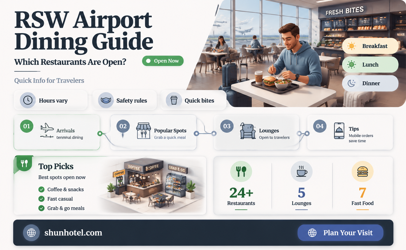 are restaurants open at rsw airport