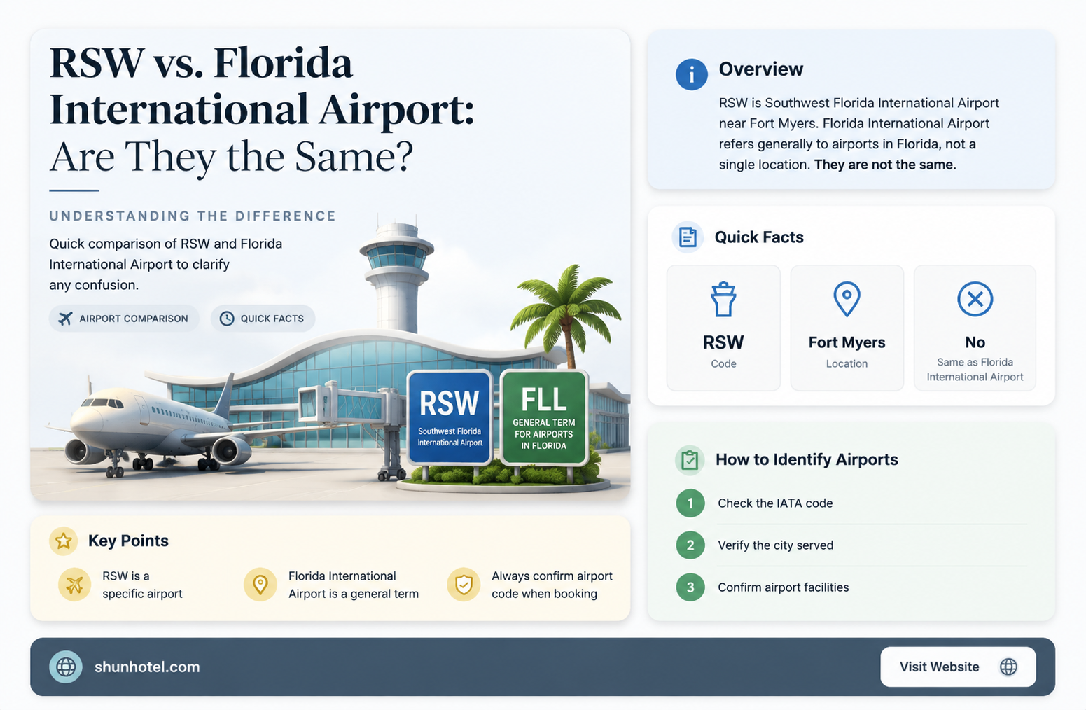 are rsw airport an florida international airport the same