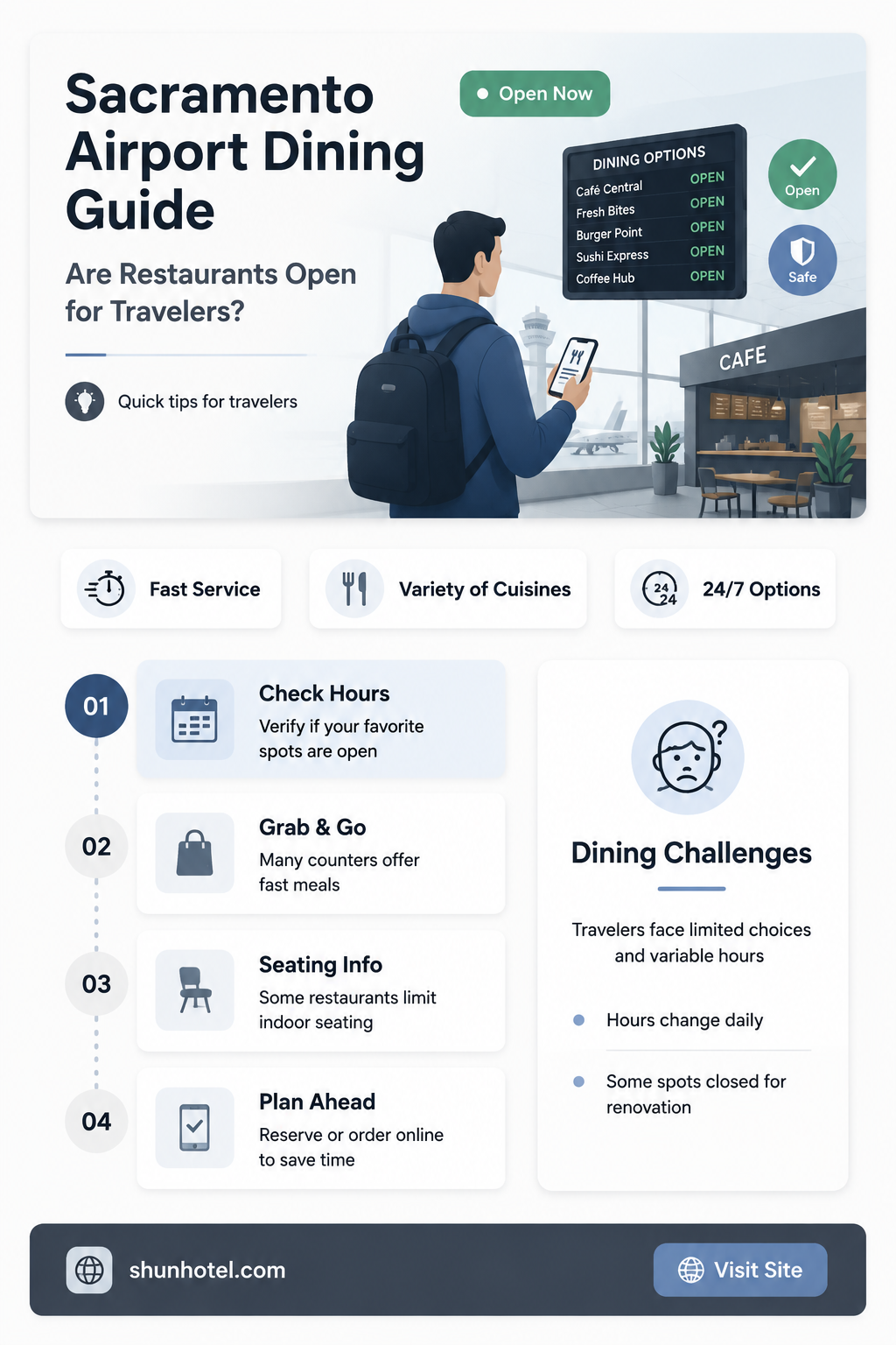 are restaurants open at sacramento airport