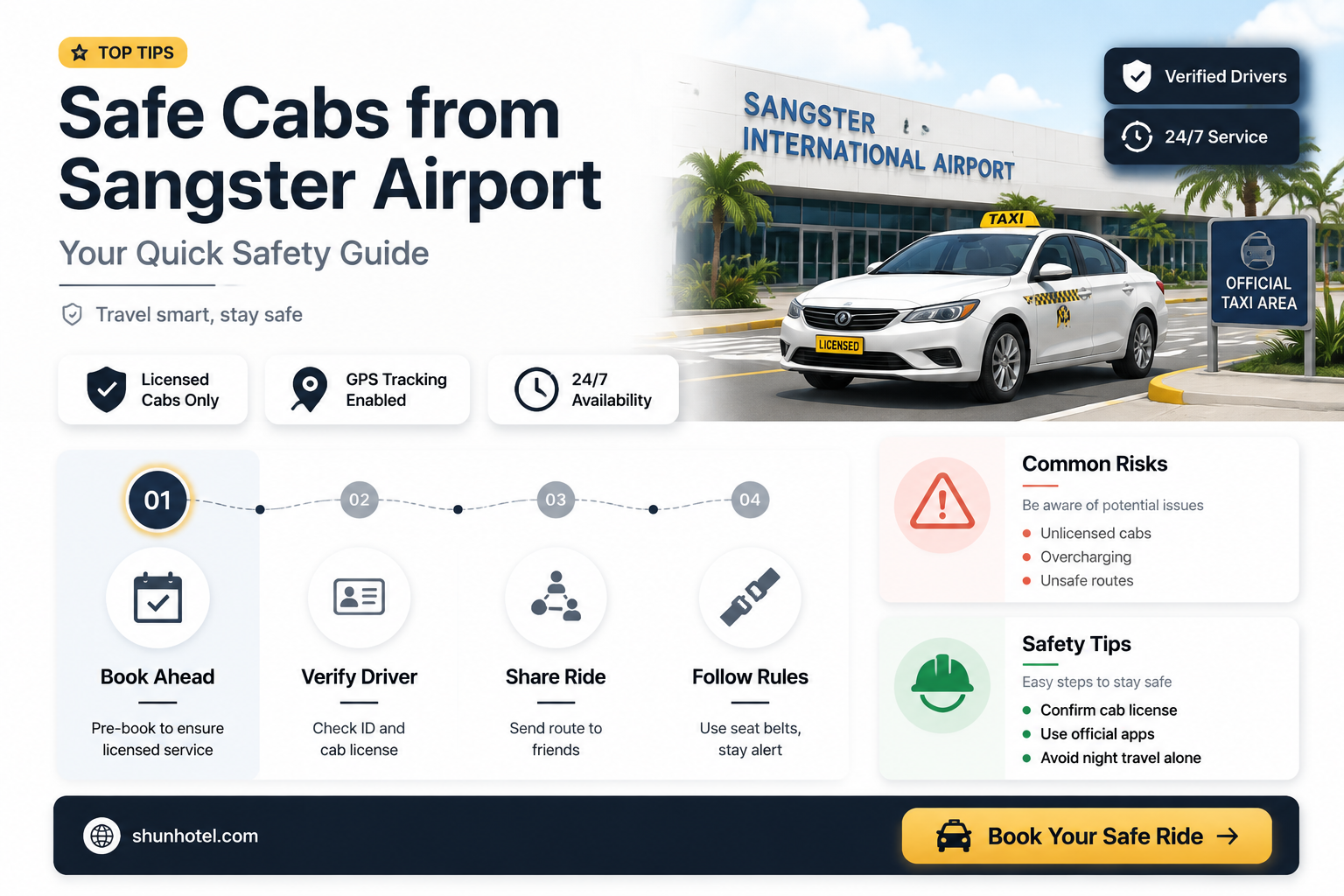 are cabs from sangster airport safe