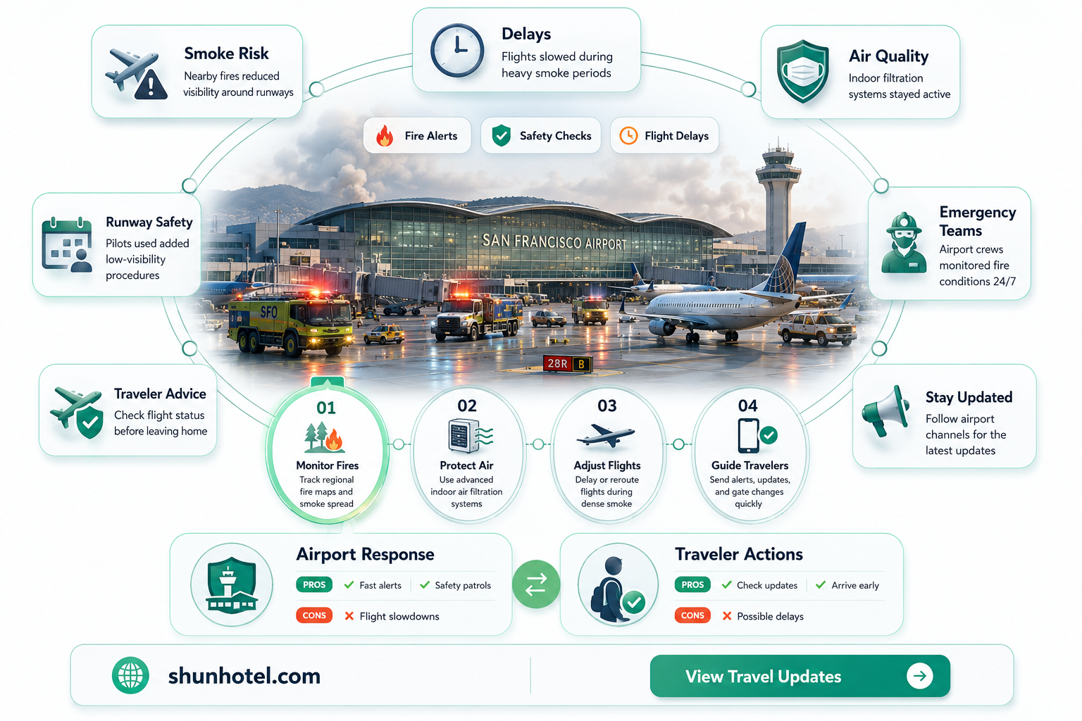 are fires affecting san francisco airport