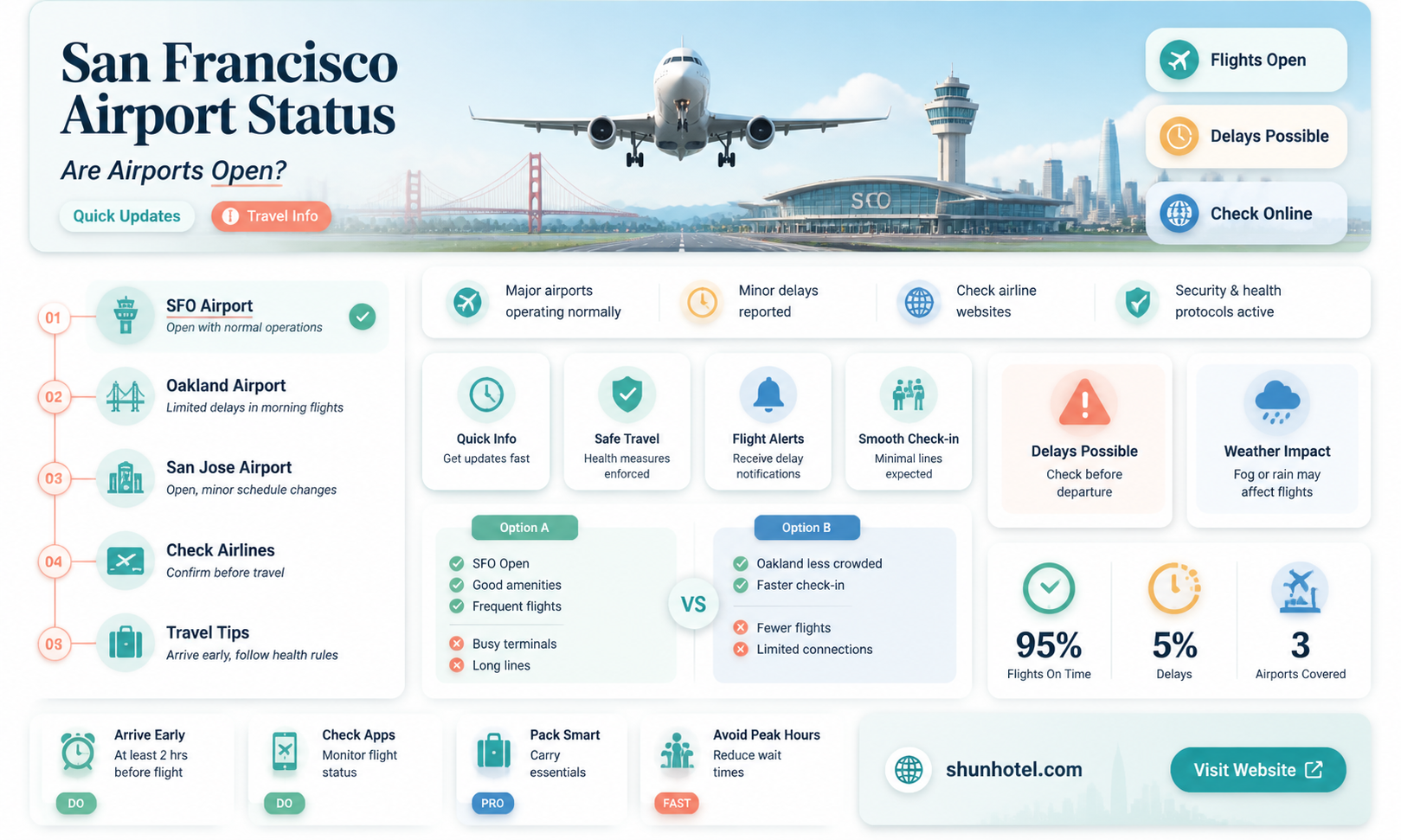 are airports open in san francisco