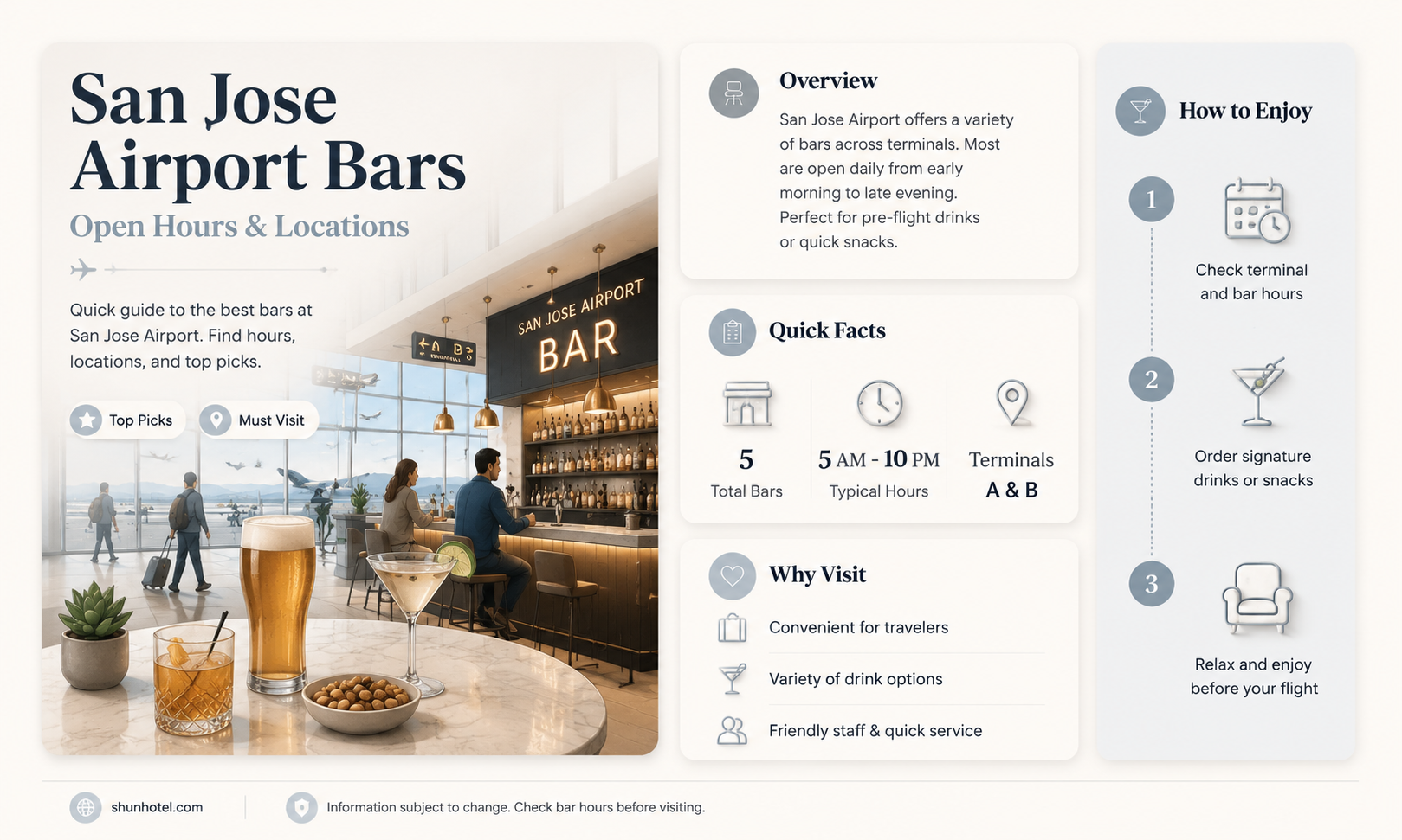 are bars open in san jose airport