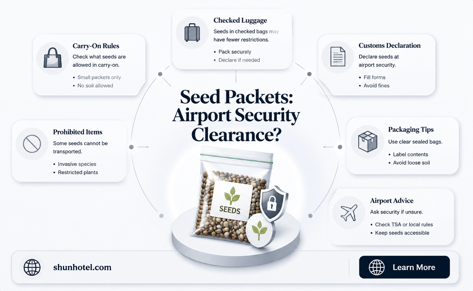 are seed packets allowed in airport