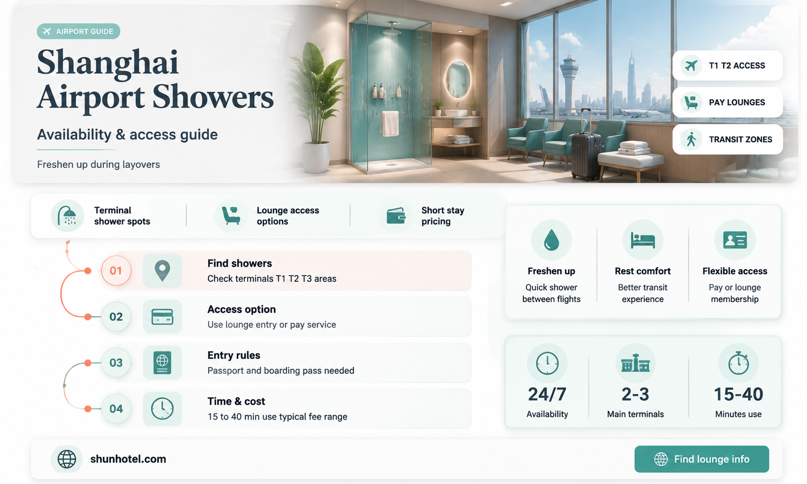 are there showers at shanghai airport