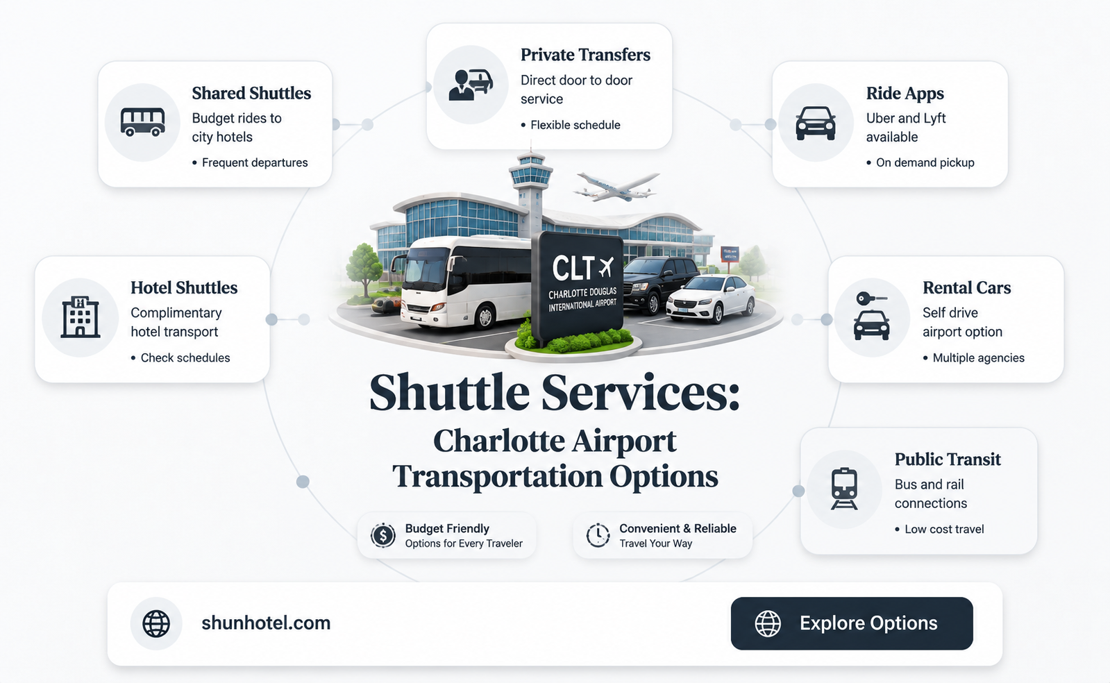 are there shuttles at charlotte airport