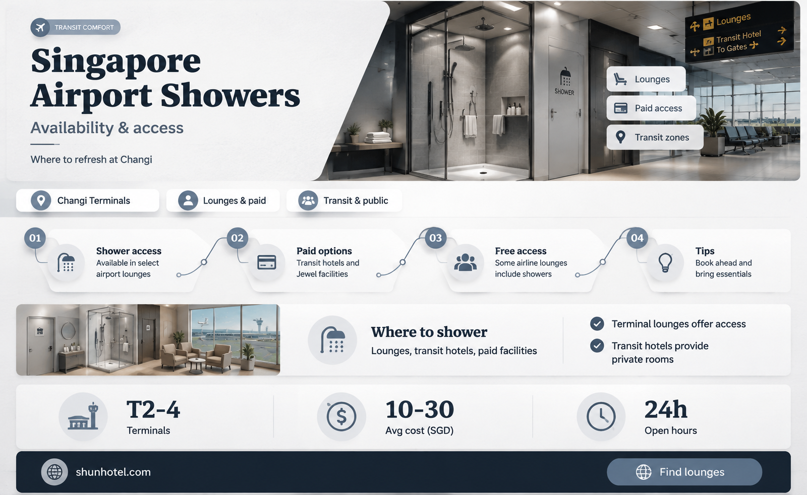 are there showers in singapore airport