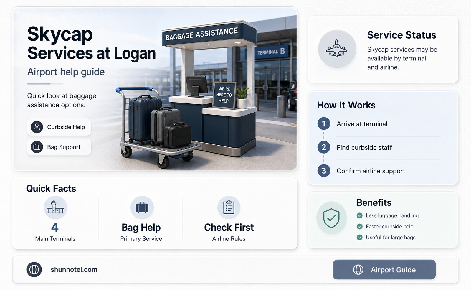 are their skycaps at logan airport