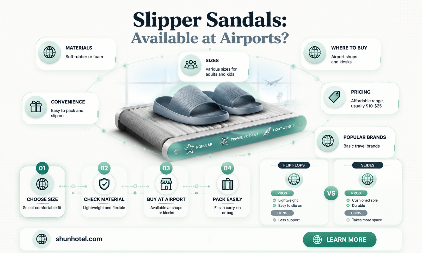 are slippers sandles available at airport