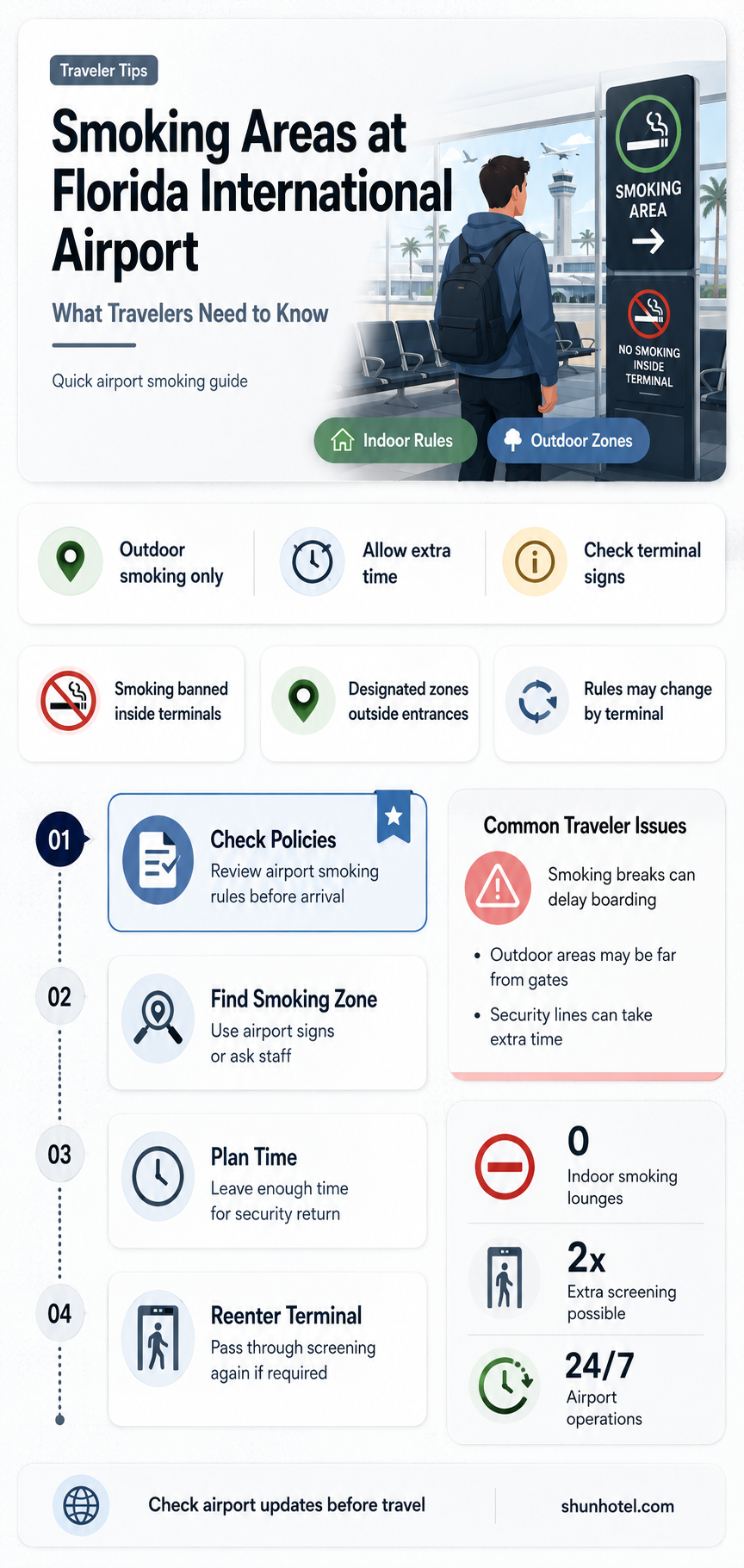 are there any smoking area in florida international airport