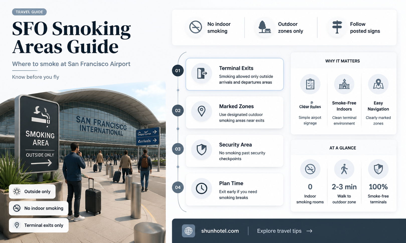 are there smoking area in san francisco international airport