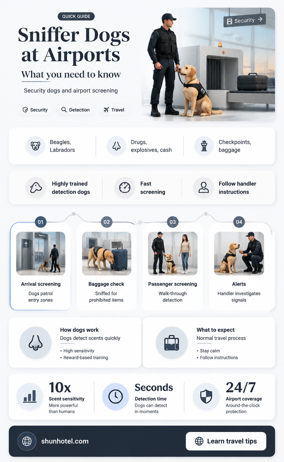 are there sniffer dogs at airports