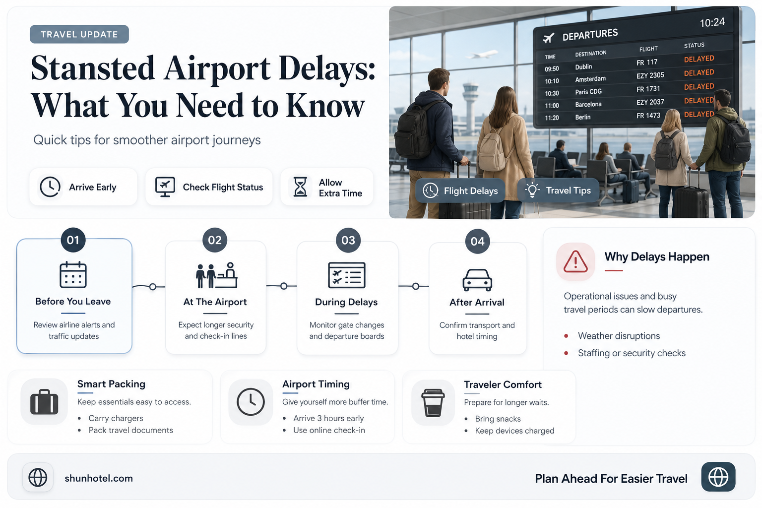are there delays at stansted airport
