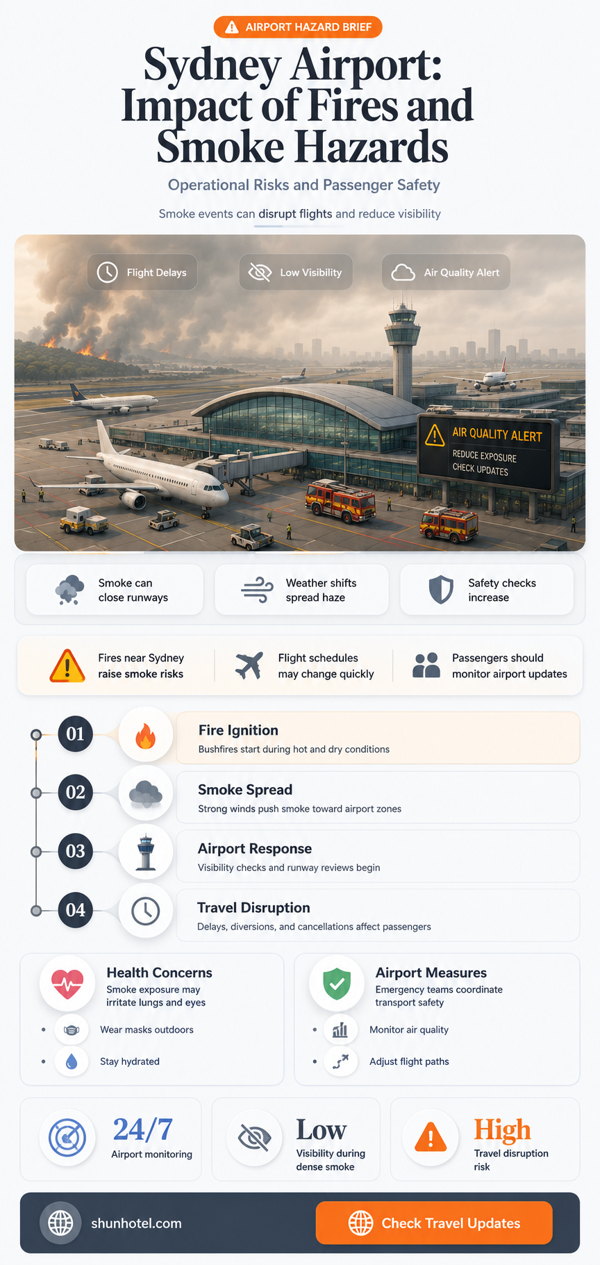 are the fires affecting sydney airport