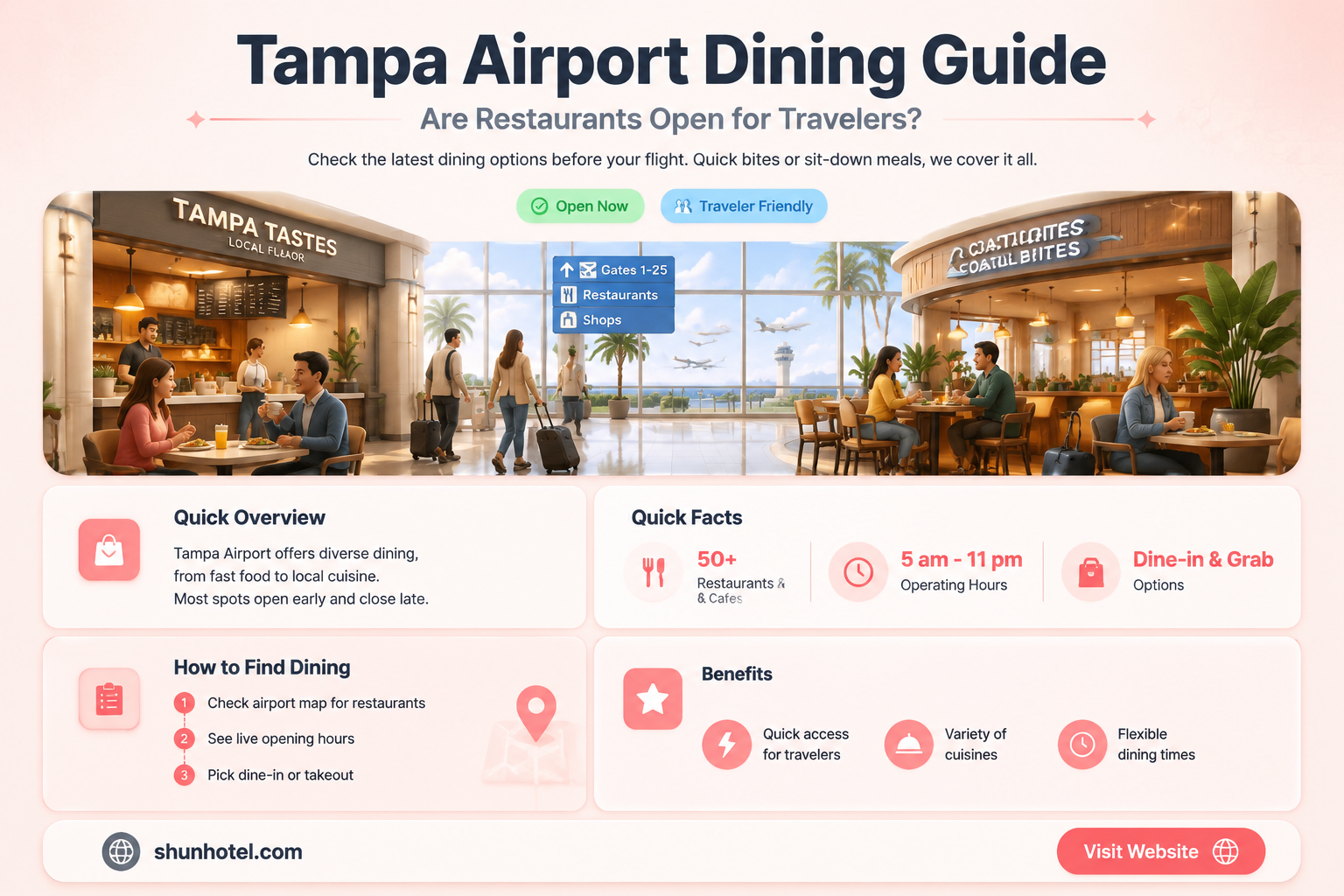 are restaurants open at tampa airport