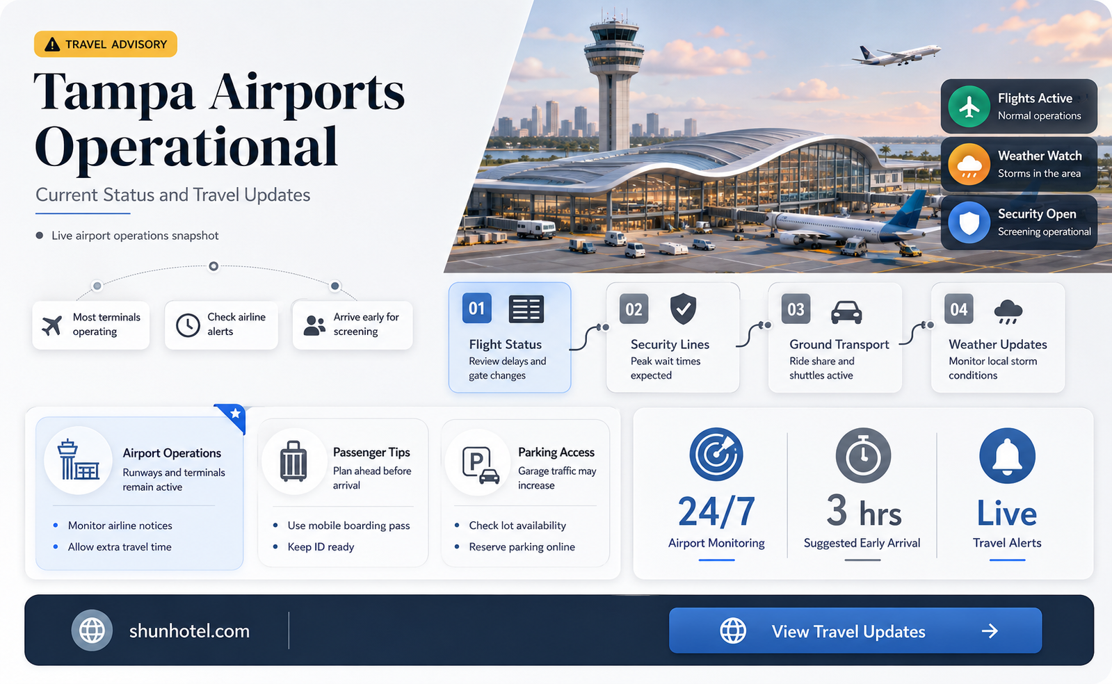 are the airports open in tampa