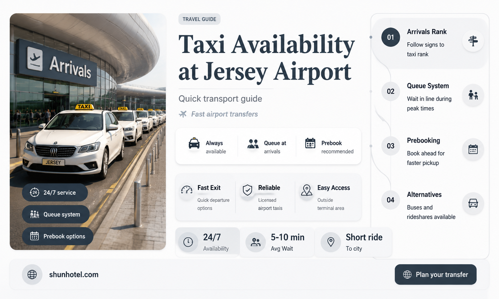 are there taxis at jersey airport