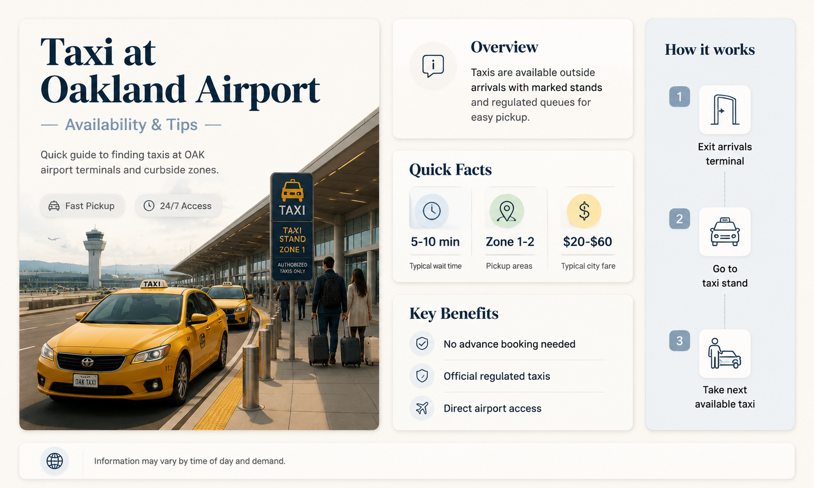 are there taxis at oakland airport