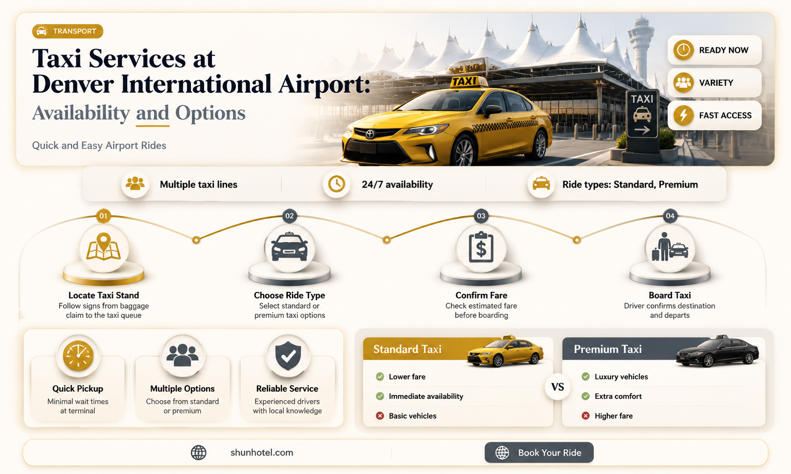 are taxis available at denver international airport