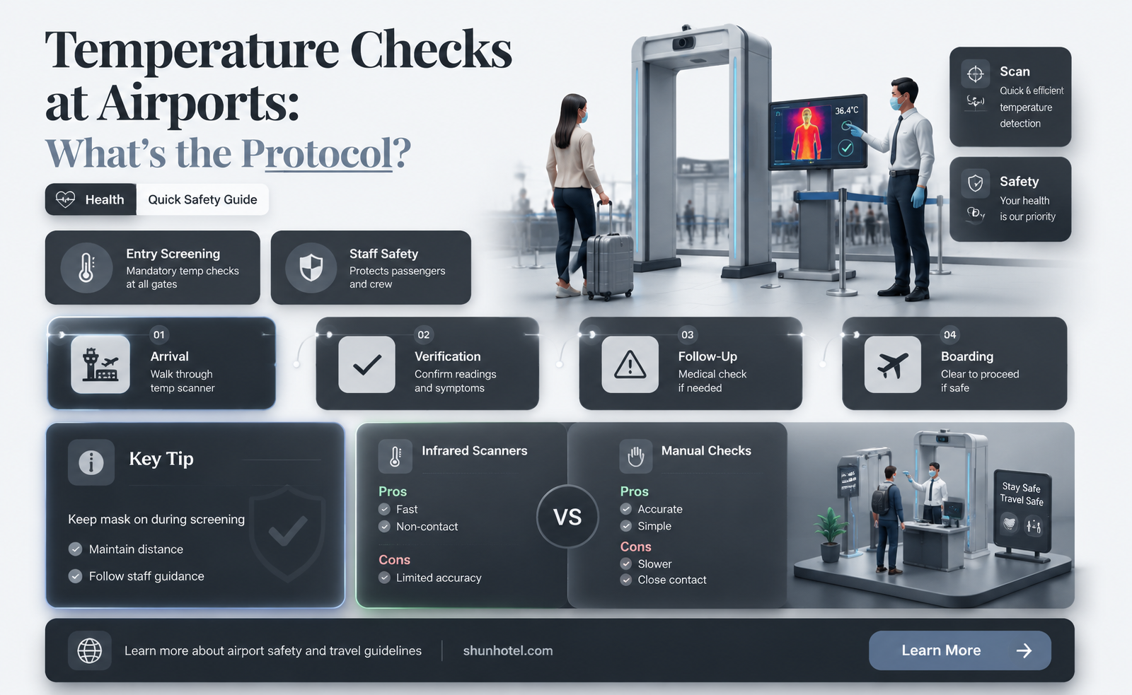 are temperature checks done at airports