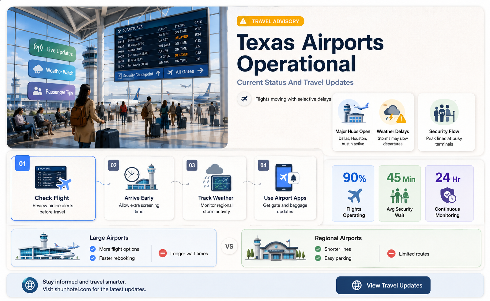 are the airports open in texas