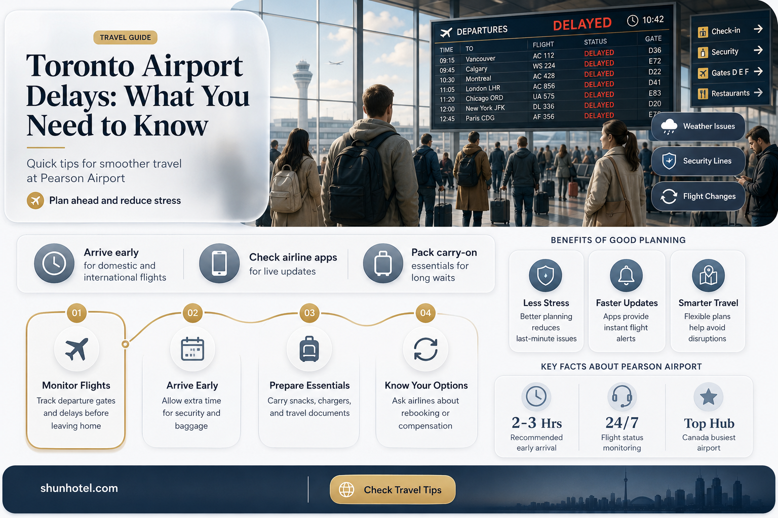 are there delays at toronto airport